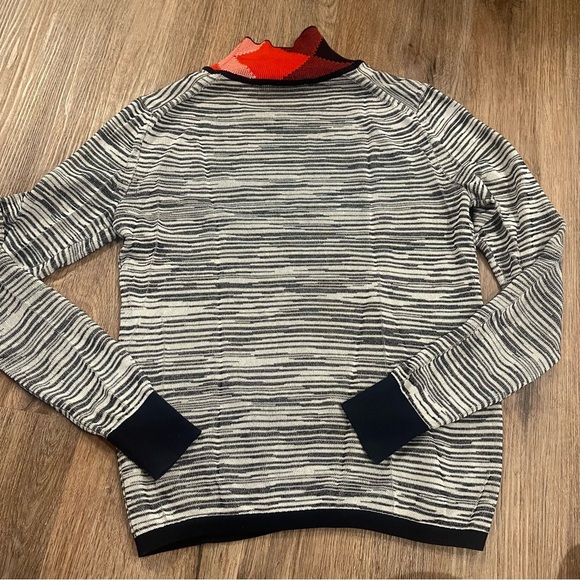 Tory Burch Arielle Turtle Neck Sweater Women’s XS Contrast Trim Preppy Designer - Picture 3 of 8